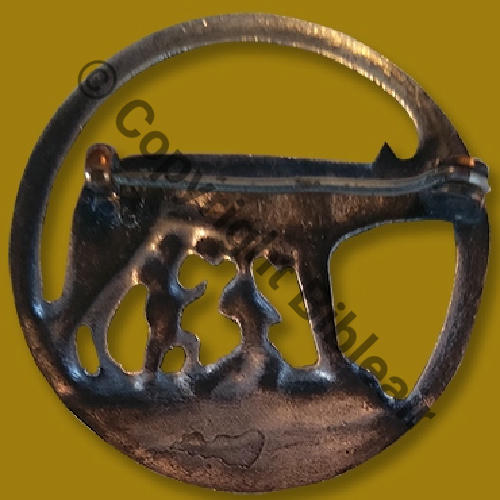 A0904  1932.37 A0904NH SAL.22 4eDRILLE GO.II.38  SM Eping bascule non visble Dos lisse irreg Embouti leger Cuivre Argente bras a gauche decoupe fin Src.JF.BOUVIER via A.DENIS 